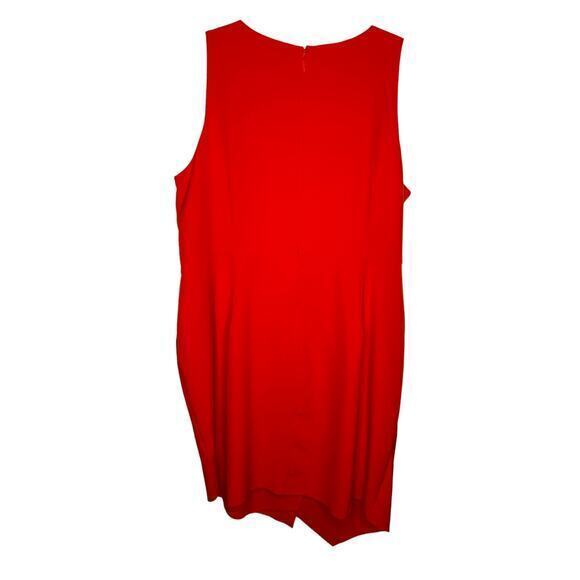 City Chic Womens Sassy Pose Dress Plus Size XXL 24 Orange Red Back Zip Lined NWT - Picture 3 of 8